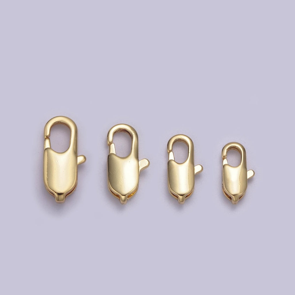 14K Gold Filled Rectangle Lobster Clasp Jewelry Making Supplies Chain Findings L-638~L-641